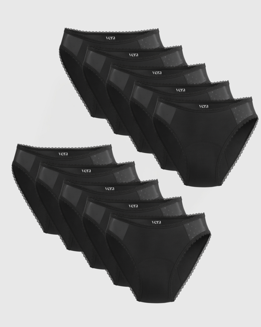 Vera's Elegant Leakproof Briefs (10-Pack)