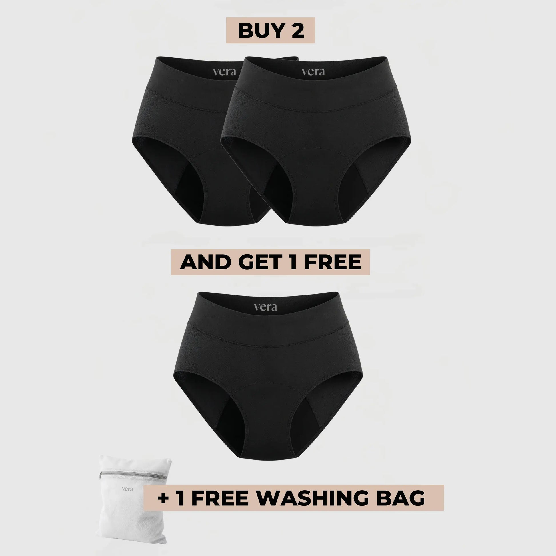 Vera's Signature Leakproof Underwear (2+1 FREE)