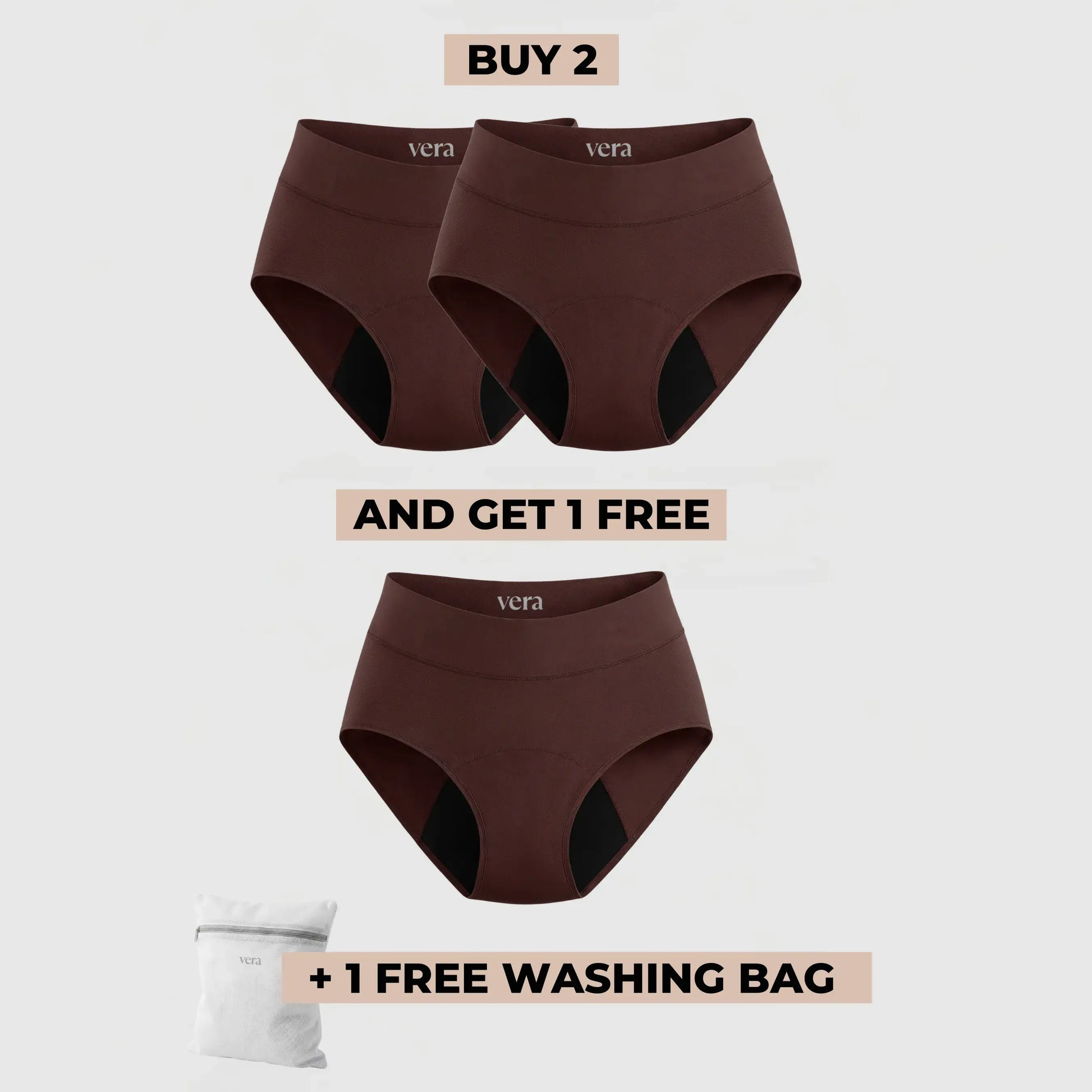 Vera's Signature Leakproof Underwear (2+1 FREE)