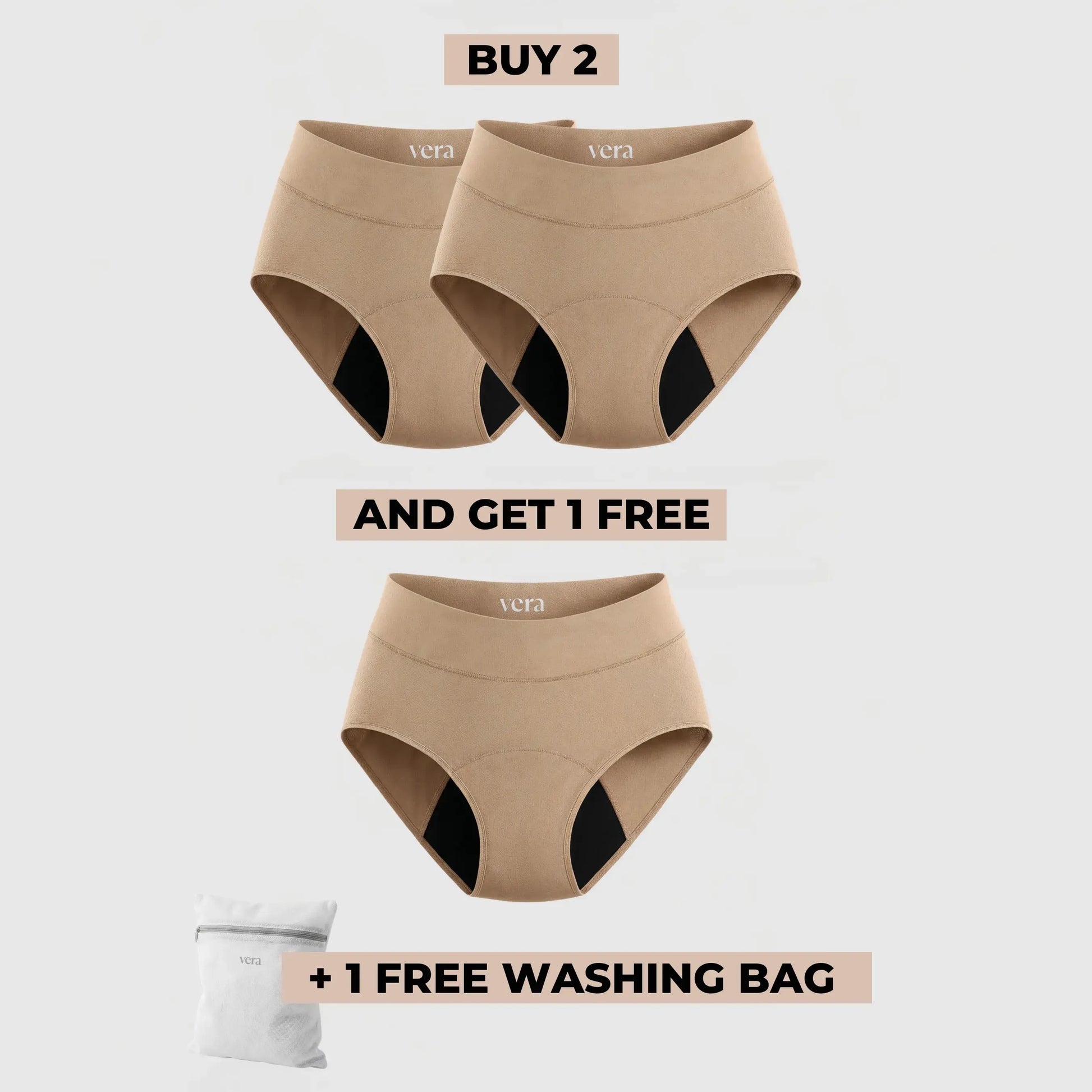 Vera's Signature Leakproof Underwear (2+1 FREE)