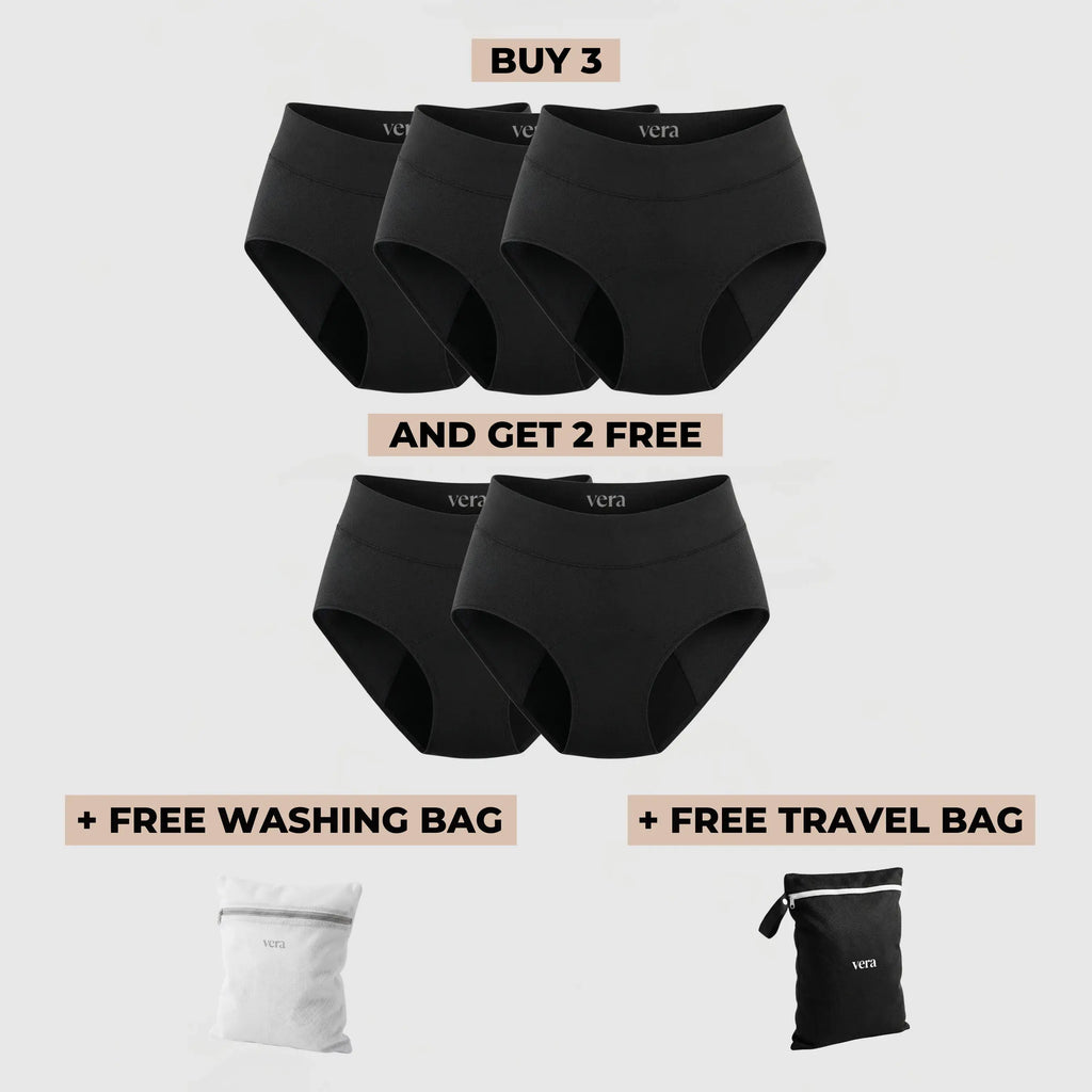 Vera's Signature Leakproof Underwear (3+2 FREE)