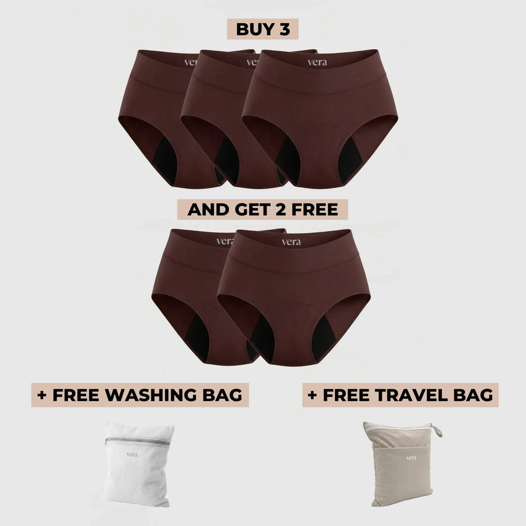 Vera's Signature Leakproof Underwear (3+2 FREE)