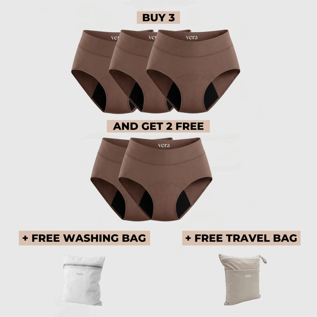 Vera's Signature Leakproof Underwear (3+2 FREE)