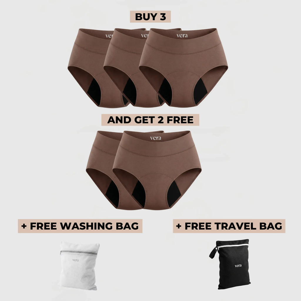 Vera's Signature Leakproof Underwear (3+2 FREE)