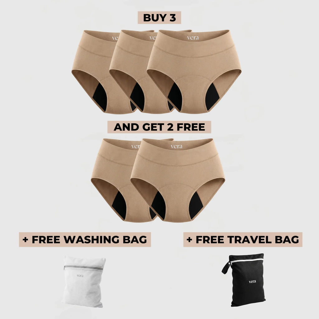 Vera's Signature Leakproof Underwear (3+2 FREE)