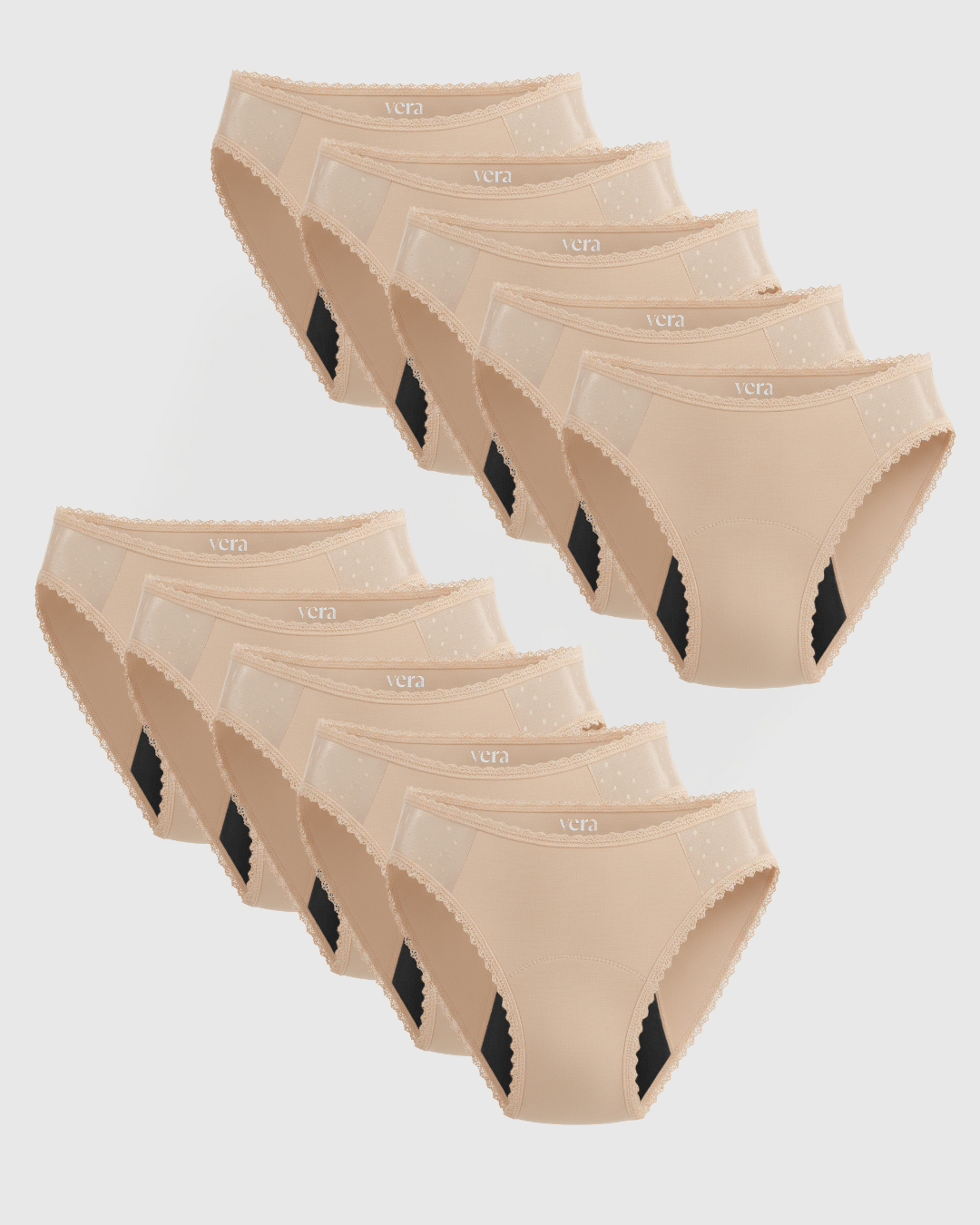 Vera's Elegant Leakproof Briefs (10-Pack)