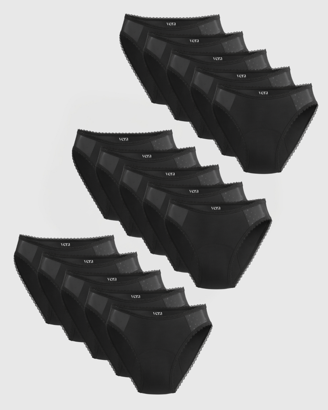 Vera's Elegant Leakproof Briefs (15-Pack)
