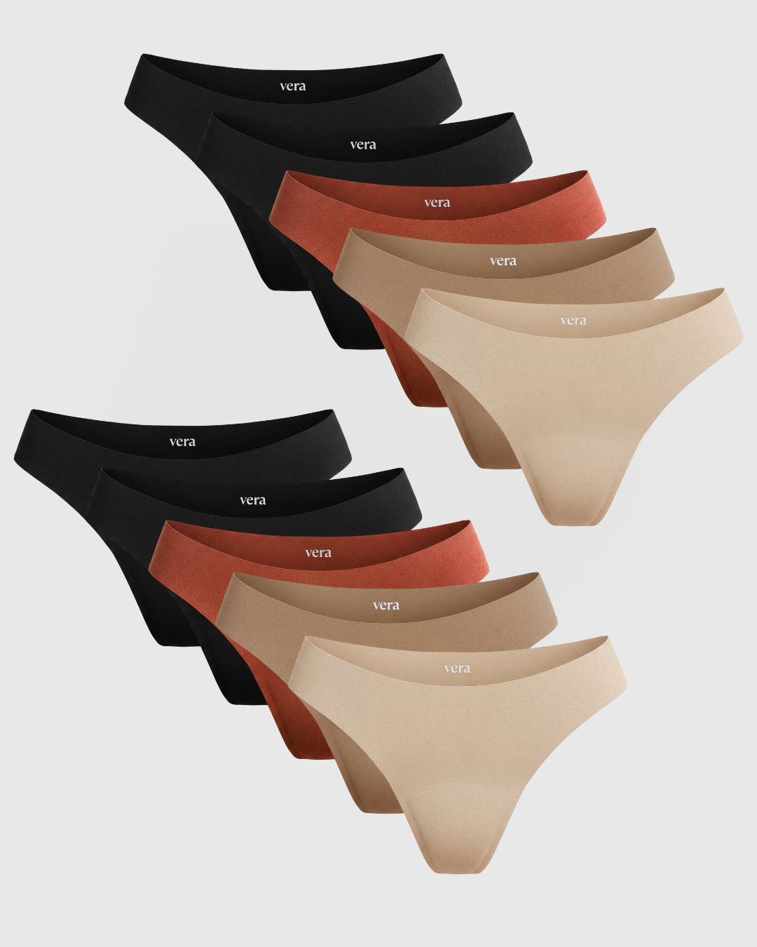 Vera’s Seamless Leakproof Thongs (10-Pack)